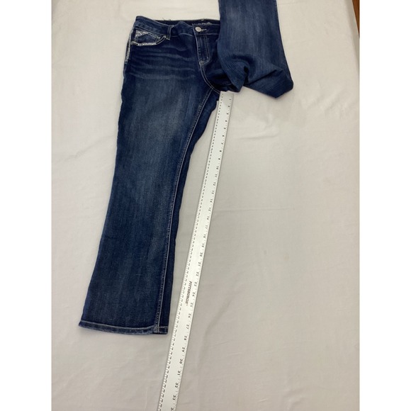 Maurices Women's Dark Wash Bootcut Jeans Embellished Pockets Size 14 Short - Picture 7 of 10